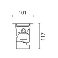 iGuzzini BA62 Linealuce 3200K 16W LED ceiling light recessed