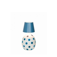 Zafferano Poldina Lido blue battery led pois ceramic