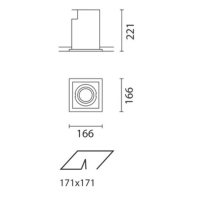 IGuzzini Downlight Deep Frame Minimal Recessed white