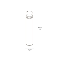 Lombardo Tok 700 cylindrical floor bollard ip66