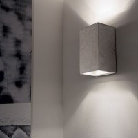 Ideal Lux Kool AP2 Applique Wall Lamp Biemission Cement
