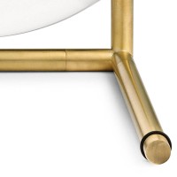 Flos IC T2 Table Lamp E27 in Opal Glass and Brushed Brass By