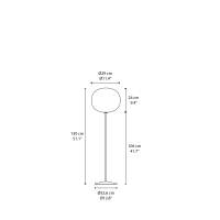 copy of Lodes Volum spherical glass table lamp