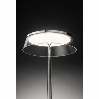 Flos Bon Jour LED Table Lamp White Top and Transparent Crown