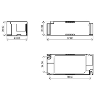 Alimentatore LED 42W 150-1050mA DALI 0-10V PUSH dimmerabile