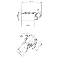 LED's ON Alu Stair Profilo Alluminio per LED - 1 Metro - AL-ST