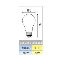 LED Curved Diamante E27 3W multicolore Dimmable LED Curved Diamante E27 3W multicolore Dimmable