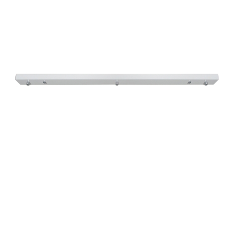 Zafferano linear ceiling rose for multiple suspension with 3 lights