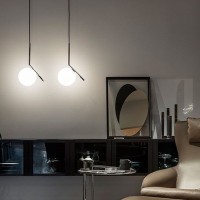 Flos IC S1 Suspension Lamp Blown Glass Chrome by Michael
