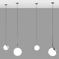 Flos IC S1 Lampada a Sospensione in Vetro soffiato Cromo by