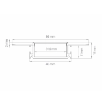 Lampo Kit Profilo In Alluminio Taglio Di Luce XL Maggiorato 2