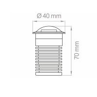 Lampo Faretto Segna Passo Carrabile LED 3W Per Esterno IP67 Con