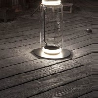 Flos Noctambule Led Floor Lamp Glass Low Cylinders by