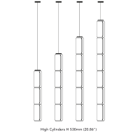 Flos Noctambule Led Suspension Glass high Cylinders by