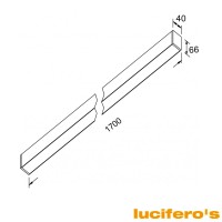 Lucifero's File Lampada da Parete LED 1700 mm LTC824 Bianco