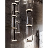 Flos Noctambule Led Suspension Glass Low Cylinders by