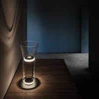 Flos Noctambule Led Floor Lamp Glass High Cylinders and Cone by