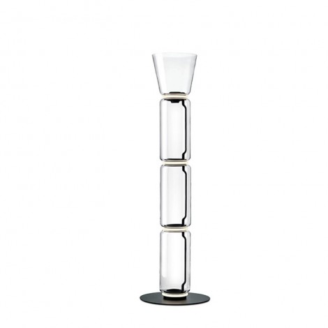 Flos Noctambule Big Led Floor Lamp High in Blow Glass by