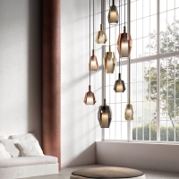 Penta Mom Glossy blown glass suspension lamp