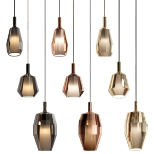 Penta Mom Glossy blown glass suspension lamp