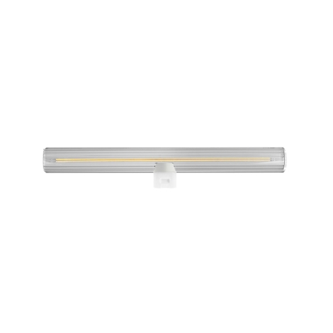 Daylight Lampadina LED S14D in vetro rigato tubolare dimmerabile