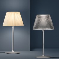 Flos Romeo Soft T1 Table Lamp Fabric Lampshade and Glass