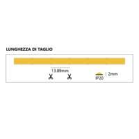 Alcapower Striscia LED Cob 5mm 5mt 6W/mt 24V