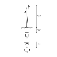 Vibia Brisa lampada da terra multipla