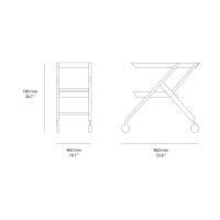 Alessi Plico folding trolley