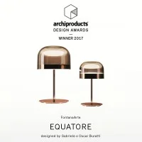 Fontana Arte Equatore LED Glass Table Lamp By Gabriele and Fontana Arte Equatore LED Glass Table Lamp By Gabriele and