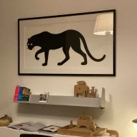 Danese Milano Quattro, la Pantera stampa serigrafica Danese Milano Quattro, la Pantera stampa serigrafica