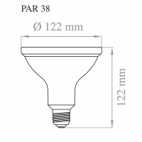 Lampo PAR38 LED E27 Light Bulb 18W 240V 38 ° IP65 Waterproof