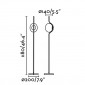 Faro LE VITA Floor Lamp Gold In Aluminum and Opal Crystal