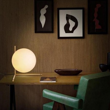 Flos Ic T2 Table Lamp E27 In Opal Glass, Flos Ic Table Lamp Replica
