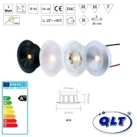 QLT Spot LED Mini Classic 1W 4000K 130 lm Superwide 110°