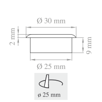 Lampo Spot Mini Spotlight 1W LED Recessed 120° 350mA In