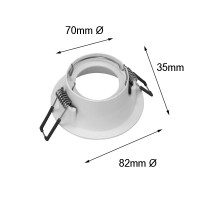 MOLVENO LIGHTING Glam Round Recessed Downlight Aluminum White