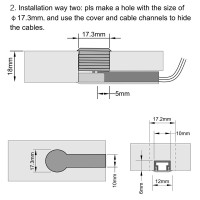 Lampo Dimmer Sensore Touch Da Incasso 12V-24V Per Strip O