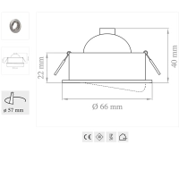 Lampo DIK OR 35 Adjustable Recessed GU4 MR11 12V o 230V Lampo DIK OR 35 Adjustable Recessed GU4 MR11 12V o 230V