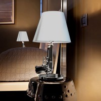 Flos Guns Bedside Gun Lampada da Tavolo Cromo Lucido By