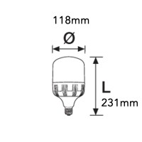 Duralamp LED HIGH POWER 50 E40 50W 4650lm 4000K Industrial Bulb