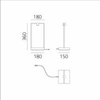 Artemide Curiosity LED USB Lampada a Batteria Portatile