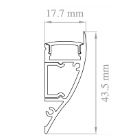 Lampo Kit White Wall Aluminum 2-Meter Profile With Indirect