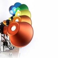 Artemide Tolomeo Micro Pinza Arancione Lampada da Tavolo Parete