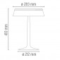 Flos Bon Jour LED Table Lamp Dimmable Top Chrome And Crown Amber