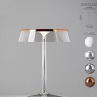 Flos Bon Jour LED Table Lamp Dimmable Top Copper And Fabric