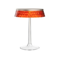 Flos Bon Jour LED Table Lamp Dimmable Top Matt Chrome And Amber