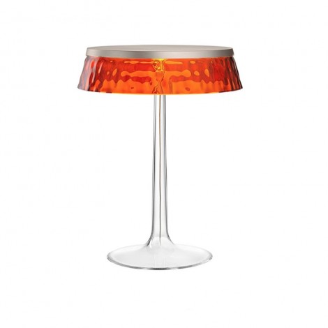 Flos Bon Jour LED Table Lamp Dimmable Top Matt Chrome And Amber