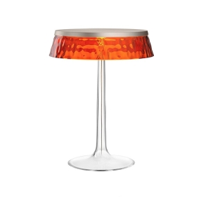 Flos Bon Jour LED Table Lamp Dimmable Top Matt Chrome And Amber