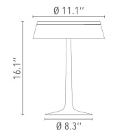 Flos Bon Jour LED Lampada da Tavolo Dimmerabile Top Cromo Opaco